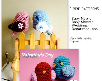 Amigurumi Valentine Bird and Birdie - PDF pattern