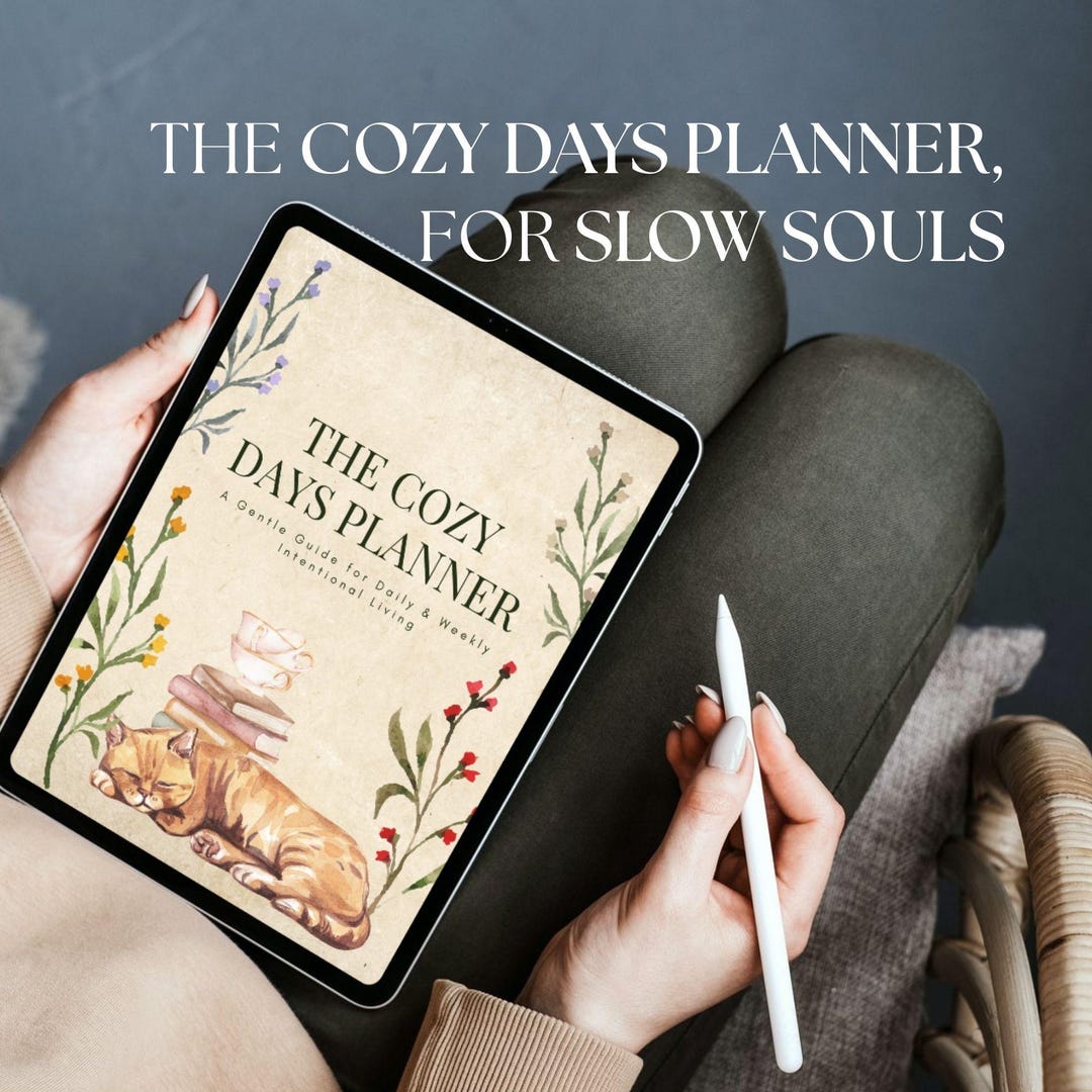 Cottagecore Printable Daily & Weekly Planner | Cozy Slow Living Journal ...
