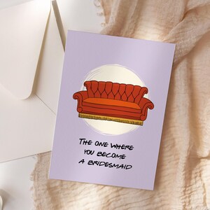 Bridesmaid proposal Card | Hand Drawn Illustration | Will you be my bridesmaid | Instant Digital Download