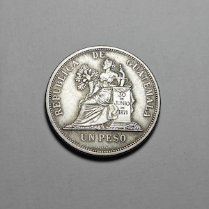 guatemala coin, coin 1 peso guatemala