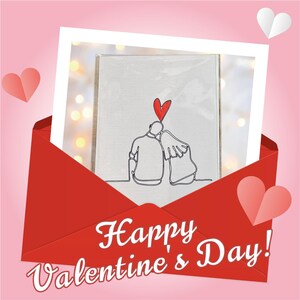 Carte Couple spécial Saint Valentin, Love , Toi et Moi, Ensemble