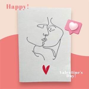 Carte de voeux Le Baiser, Saint Valentin, Amour, Love