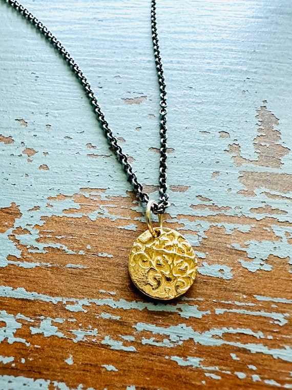 14k gold Tudor rose pendant necklace history inspired jewelry ready to  ship gift by peaces of indigo