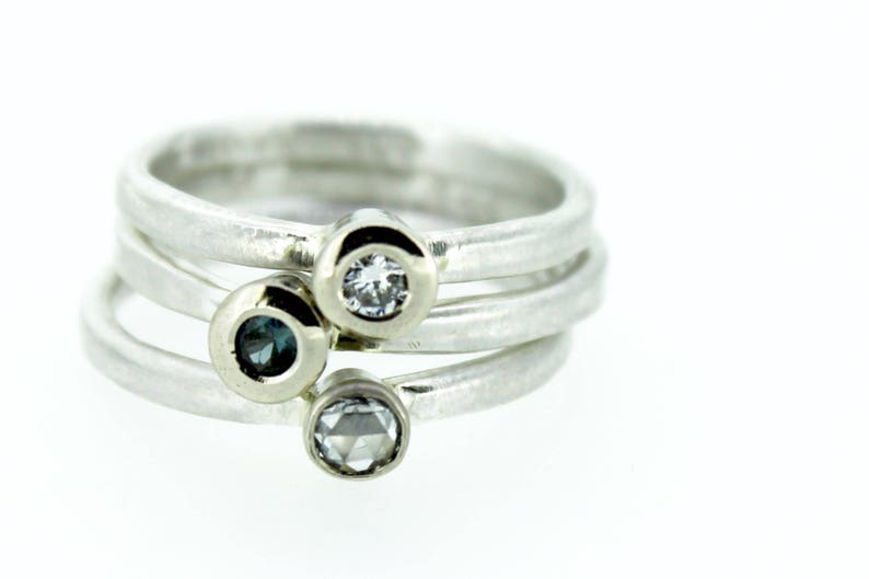rose cut diamond engagement ring . unique engagement ring . bohemian diamond ring . small dainty engagement ring by peacesofindigo image 4