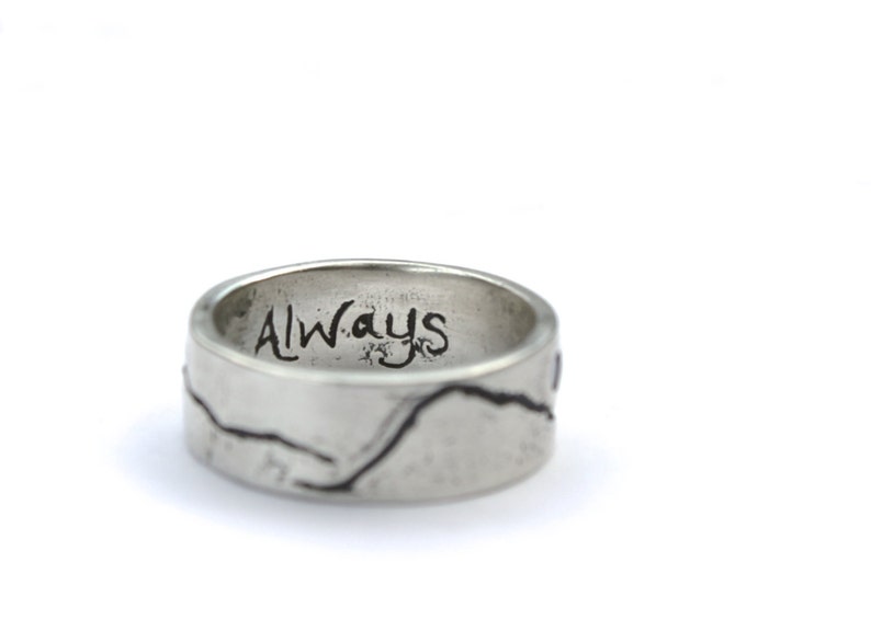 Custom Recycled Silver Wedding Band. Eco Friendly Mountain Etsy