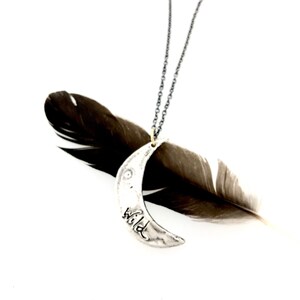 Waxing crescent moon necklace Clearance