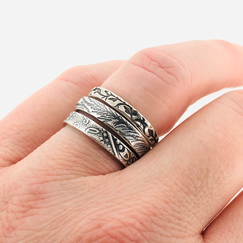 purity ring . true love will wait ring . vine paisley or feather engraved promise ring by peacesofindigo . ready to ship size 5 6 7 8 image 1