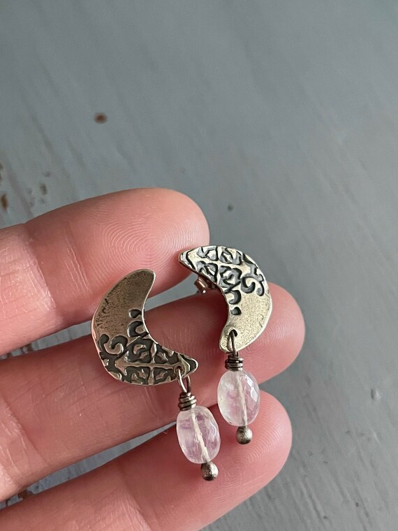 Moonstone sale moon earrings