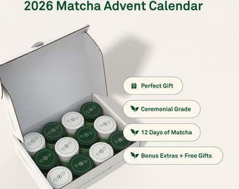 Matcha Advent Calendar: 12 Days of Matcha, 12 Days of Matcha, Gift for Matcha Lover