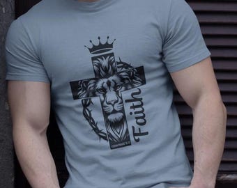 Christian the Lion of Judah T-Shirt, Religious Faith Apparel, Unisex Christian Shirt, Jesus Christ Top