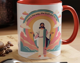 Taza de café cristiana personalizada: diseño retro de Jesús