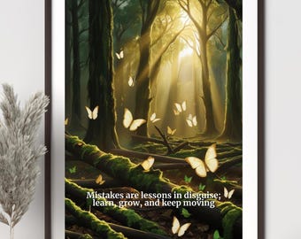 Mistakes are lessons in disguise—learn, grow, and keep moving - Digital Art