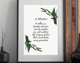 Tapestry of Grace Mother’s Day Wall Art - Printable Quote for Mom