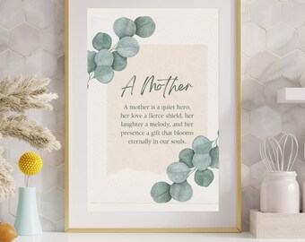 Quiet Hero Mother’s Day Wall Art - Printable Mom Gift Quote