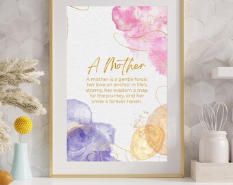 Gentle Force Mother’s Day Wall Art - Printable Mom Quote Gift
