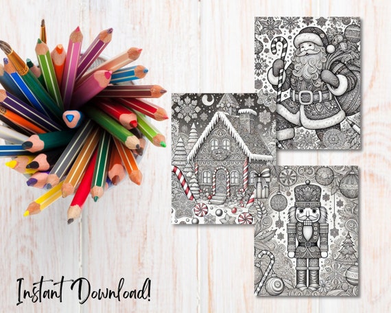 Christmas Coloring Pages | Festive Adult Relaxation, Holiday Designs (PDF)