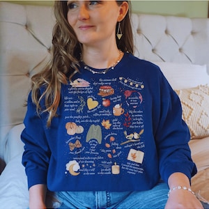 Cozy Fall Autumn Nostalgia Comfort Colors Garment Dyed Sweatshirt - For the Ultimate TS fan - Lyrics Collage