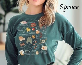 Cozy Fall Nostalgia Long-Sleeve T-Shirt For the Ultimate TS Fan Lyrics Collage