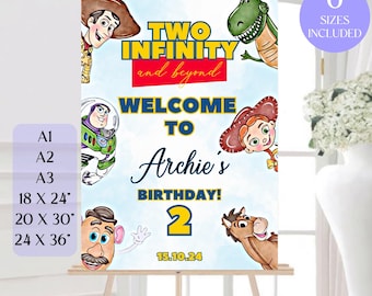 Toy Story Welcome Sign, Toy Story Template Welcome Banner, Toy Story Welcome Board, Birthday Welcome Sign Toy, Editable Printable Toy Story