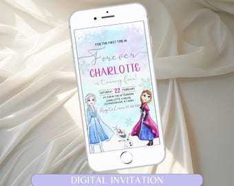 Editable Frozen Birthday Invitation: Elsa Princess Party (Digital Download)