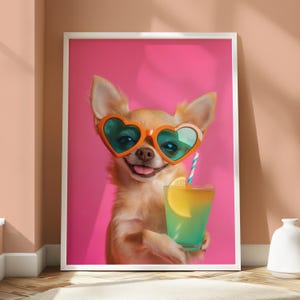 Chihuahua Poster - Chihuahua Funny Print - Funny Dog Print - Chihuahua Bathroom Print - Dog Lovers Home Decor - Humorous Dog Bathroom Poster