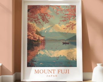 Mount Fuji Travel Poster: Japan Location Art Print