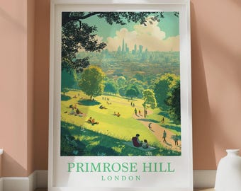 Póster con el paisaje urbano de Primrose Hill