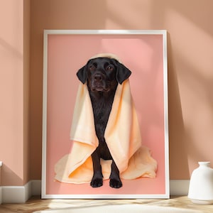Poster Labrador - articles de maison Labrador - art mural Labrador - décoration amoureux des animaux - art mural chien amusant - design chien Labrador - laboratoire noir