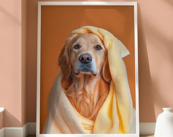 Póster de Labrador - Diseño animal peculiar - Impresión de Labrador - Arte mural de Labrador - Decoración para amantes de los animales - Arte mural divertido de perros - Diseño de perro Labrador