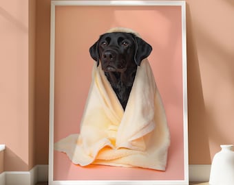 Labrador Poster - Labrador Homeware Design - Labrador Wall Art - Animal Lovers Decor - Fun Dog Wall Art -  Labrador Dog Design - Black Lab