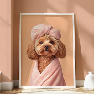 Cockapoo Poster - Cockapoo Cute Print - Funny Dog Print - Cockapoo Bathroom Print - Dog Lovers Home Decor - Adorable Dog Bathroom Poster
