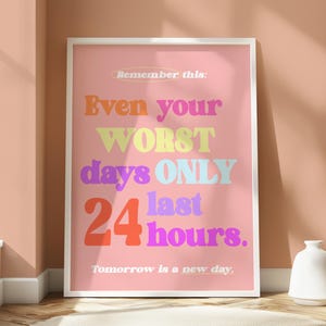 Motivational Poster - Colourful Wall Art - Motivational Home Decor - Trendy Typography - Playful Wall Art - Inspirational Typography