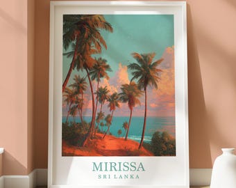 Coconut Tree Hill Shot - Mirissa Location Poster - Travel Wall Art - Travel Home Decor - Location Print - Sri Lanka - Mirissa Coconut Hill