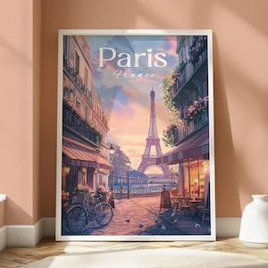 Paris France Location Poster - Travel Print - Travel Home Decor - Location Art - Travel Decor - Paris Travel Print - Paris Location Print