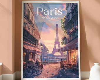 Paris France Location Poster - Travel Print - Travel Home Decor - Location Art - Travel Decor - Paris Travel Print - Paris Location Print