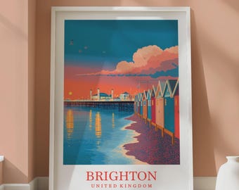Estampado de caseta de playa de Brighton
