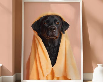 Labrador Poster - Labrador Homeware Design - Labrador Wall Art - Animal Lovers Decor - Fun Dog Wall Art -  Labrador Dog Design - Black Lab