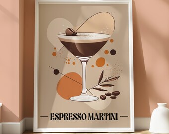 Espresso Martini Poster - Kitchen Wall Art - Drinks Poster - Cocktail Wall Art - Espresso Martini Cocktail - Aesthetic Poster - Chic look