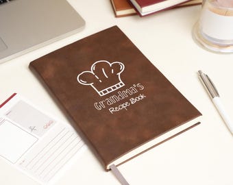 Personalisiertes Lederrezeptbuch, handgefertigtes Kochjournal