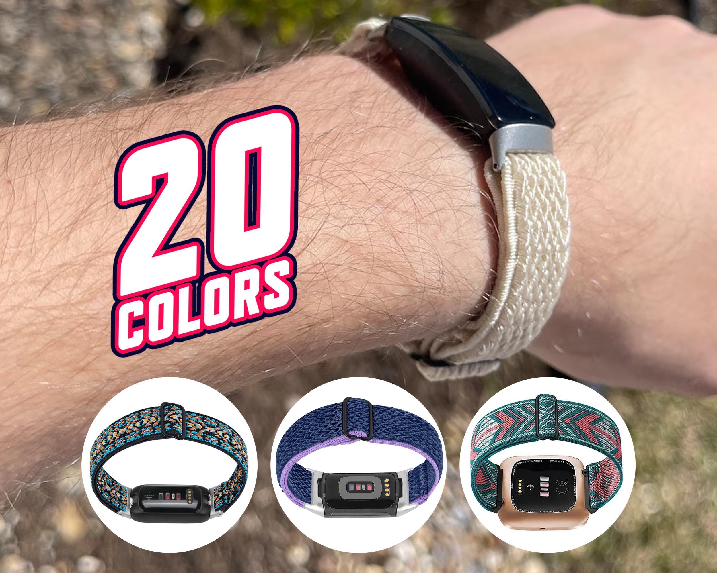 Fitbit Inspire 3-2-1 / Charge 6-5-4-3-2-1 / Luxe / Versa 4-3-2-1 Elastic Band | ACE 3-2-1 | Adjustable One Size Fits All | Fitbit Luxe Band