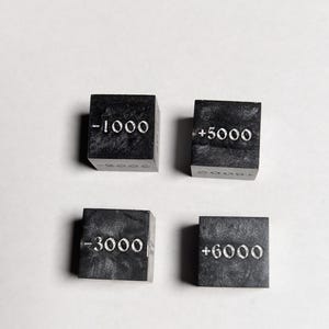 Individualisierbar* One Piece TKG Custom Power Dice Counter + und - | Set aus 4 Würfeln