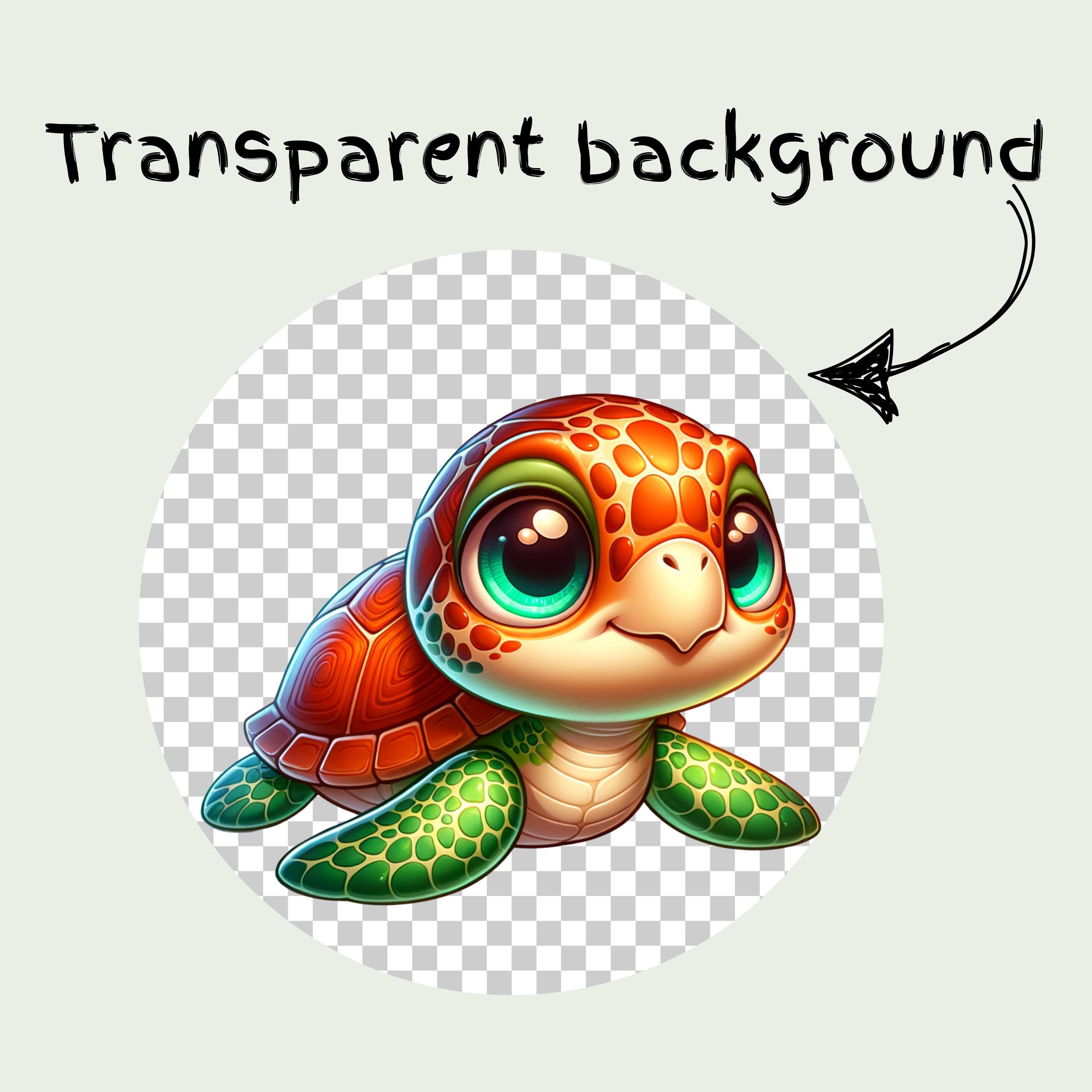 Cute Turtle Clipart Bundle 12 PNG Turtle Digital Clip Art Reptile Png ...