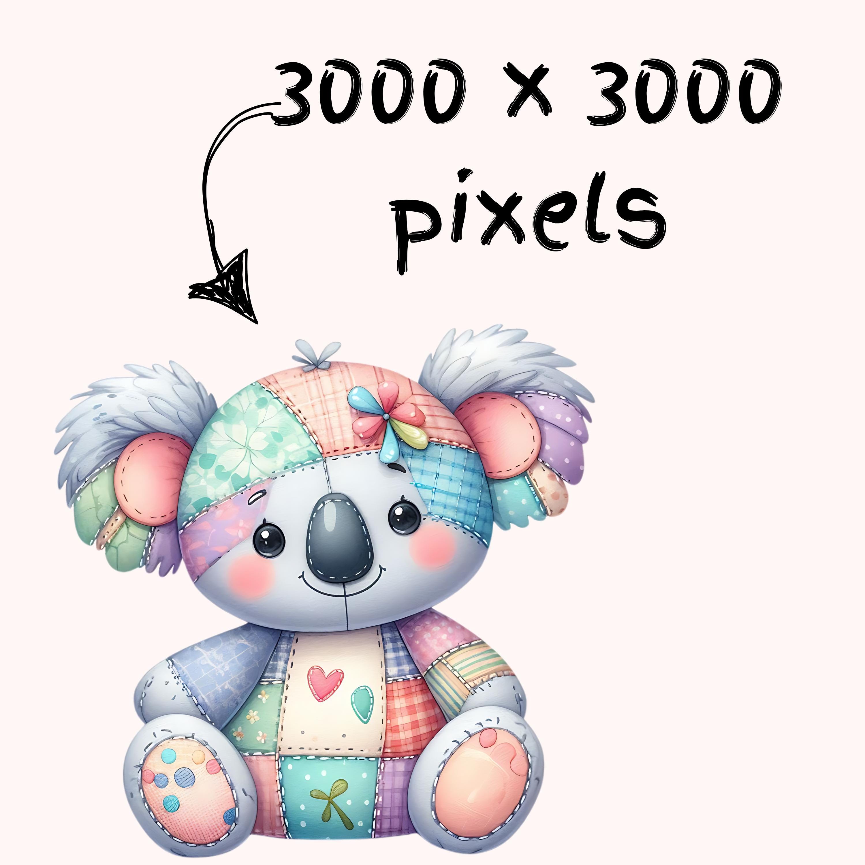 Pastel Patchwork Plush Animal Clipart Bundle 15 PNG High Quality ...