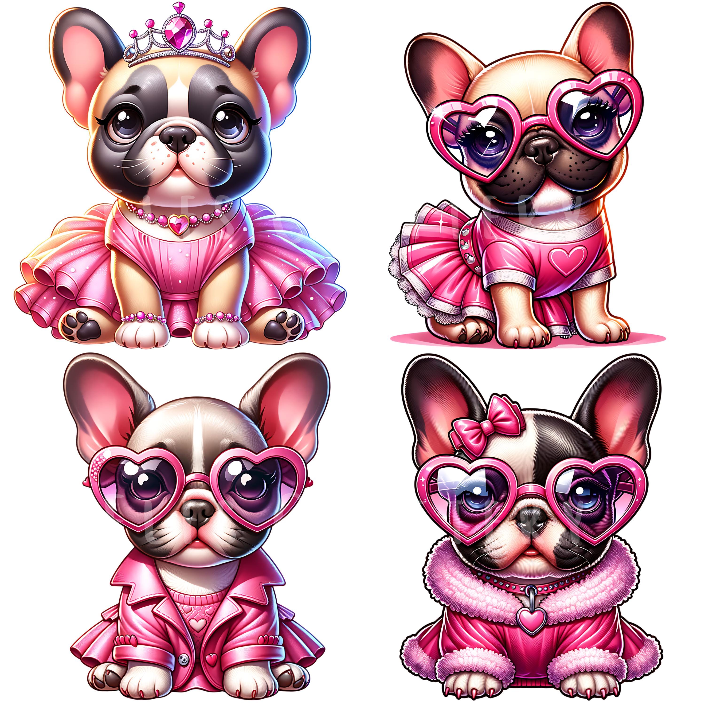 Glamorous Frenchie Clipart Bundle 12 PNG Digital Download Files French ...