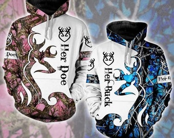 his doe and her buck hoodies