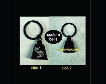 Custom biker bell, gremlin bell, your wording side 2.