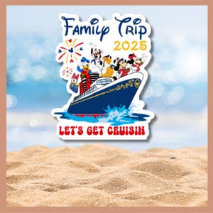 Family Trip Disney Inspired Cruise Door Magnet