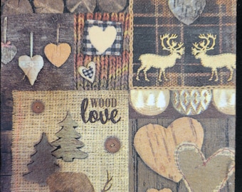 Men's Valentine Wall Art, Wood Love, Valentines Decor