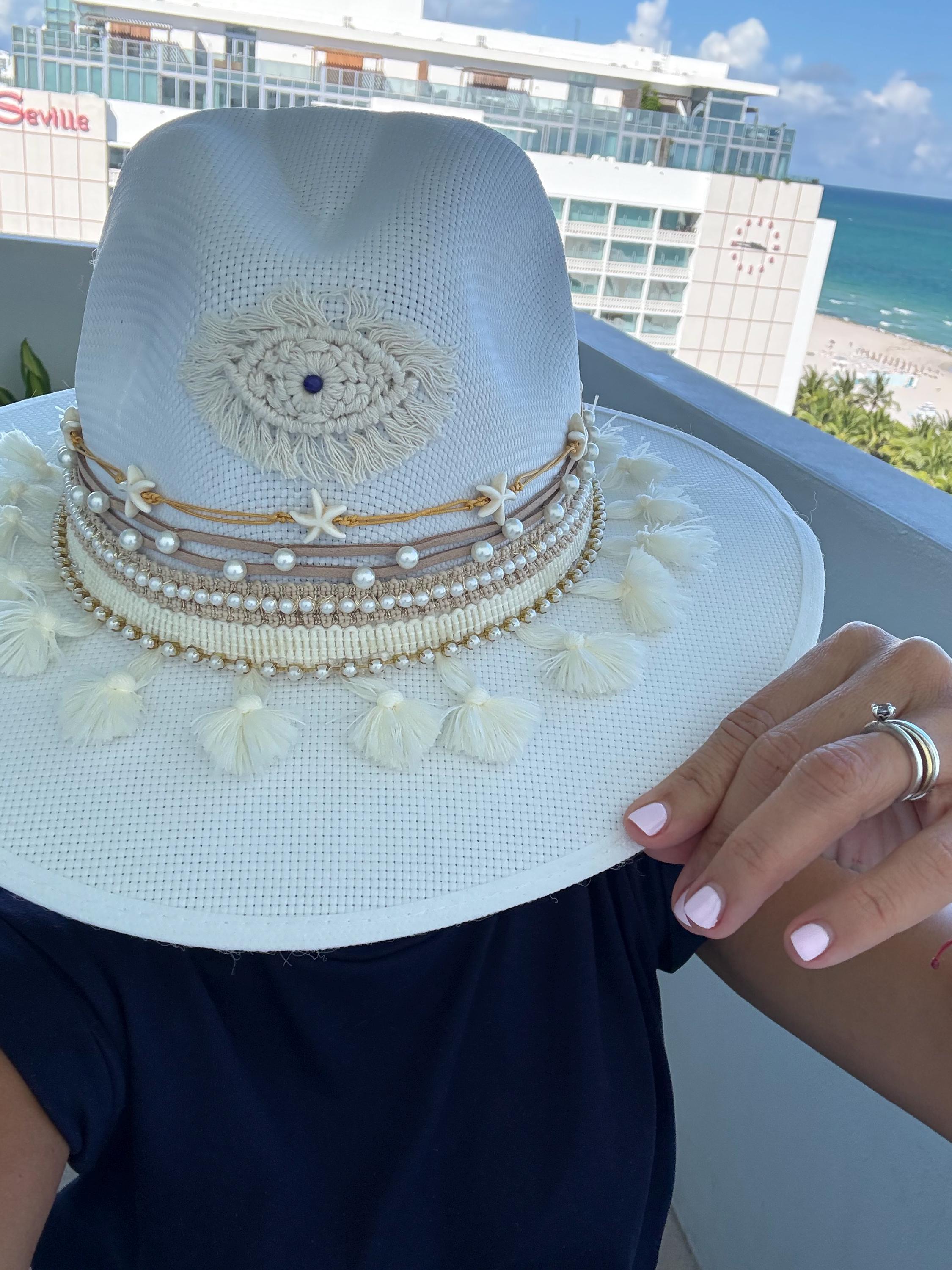 Beautiful and unique hat Unique handcrafted leather top hat for sale main image 2