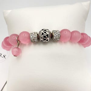 Cat’s Eye Gemstone Bracelet – 8mm Crystal Jewelry for Focus, Protection & Inner Strength – Healing Gift for Women